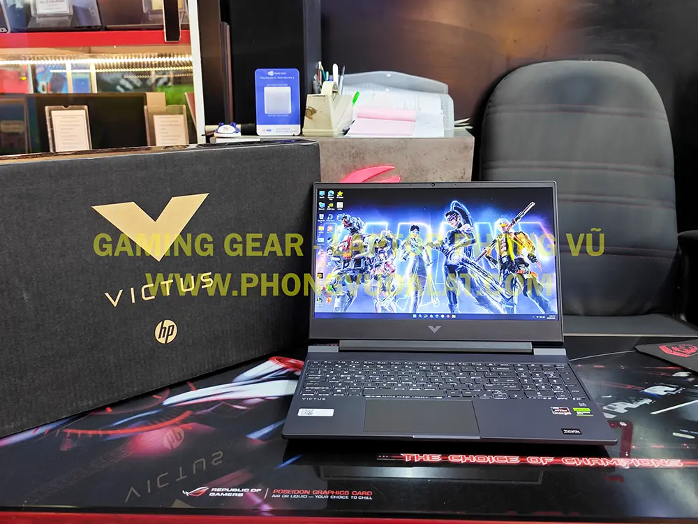 HP VICTUS 15-FB1022AX |  RYZEN 5 7535HS | 16GB D5 | 512GB NVMe | RTX 2050 4GB | 15.6''FHD 144Hz | LED PHÍM