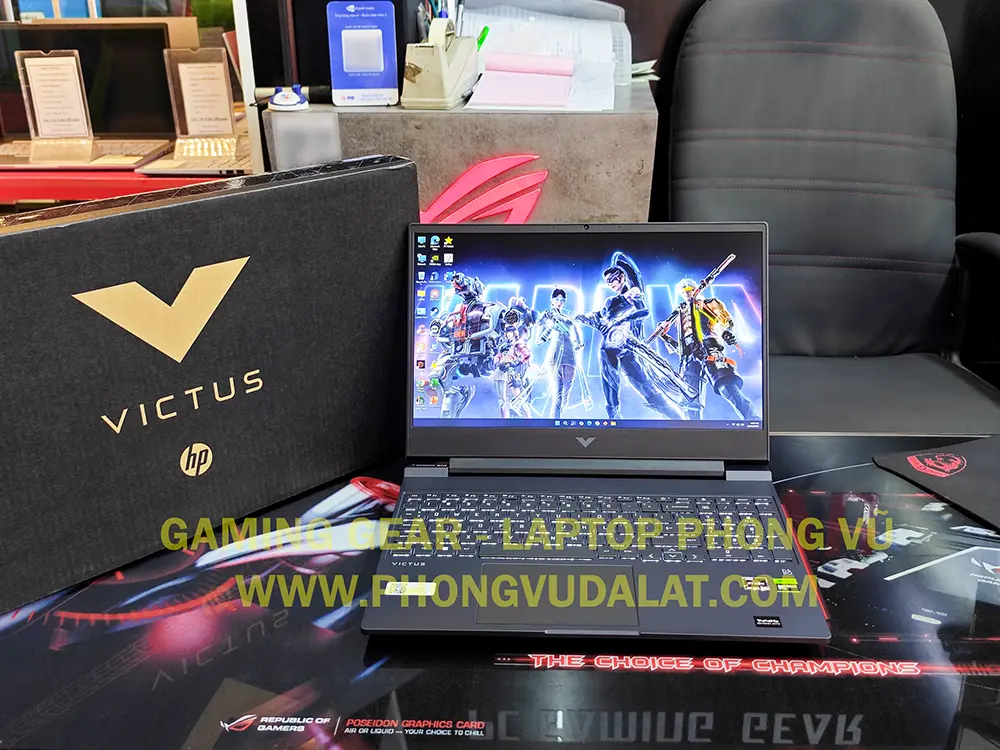 HP VICTUS 15-FB1022AX |  RYZEN 5 7535HS | 16GB D5 | 512GB NVMe | RTX 2050 4GB | 15.6''FHD 144Hz | LED PHÍM
