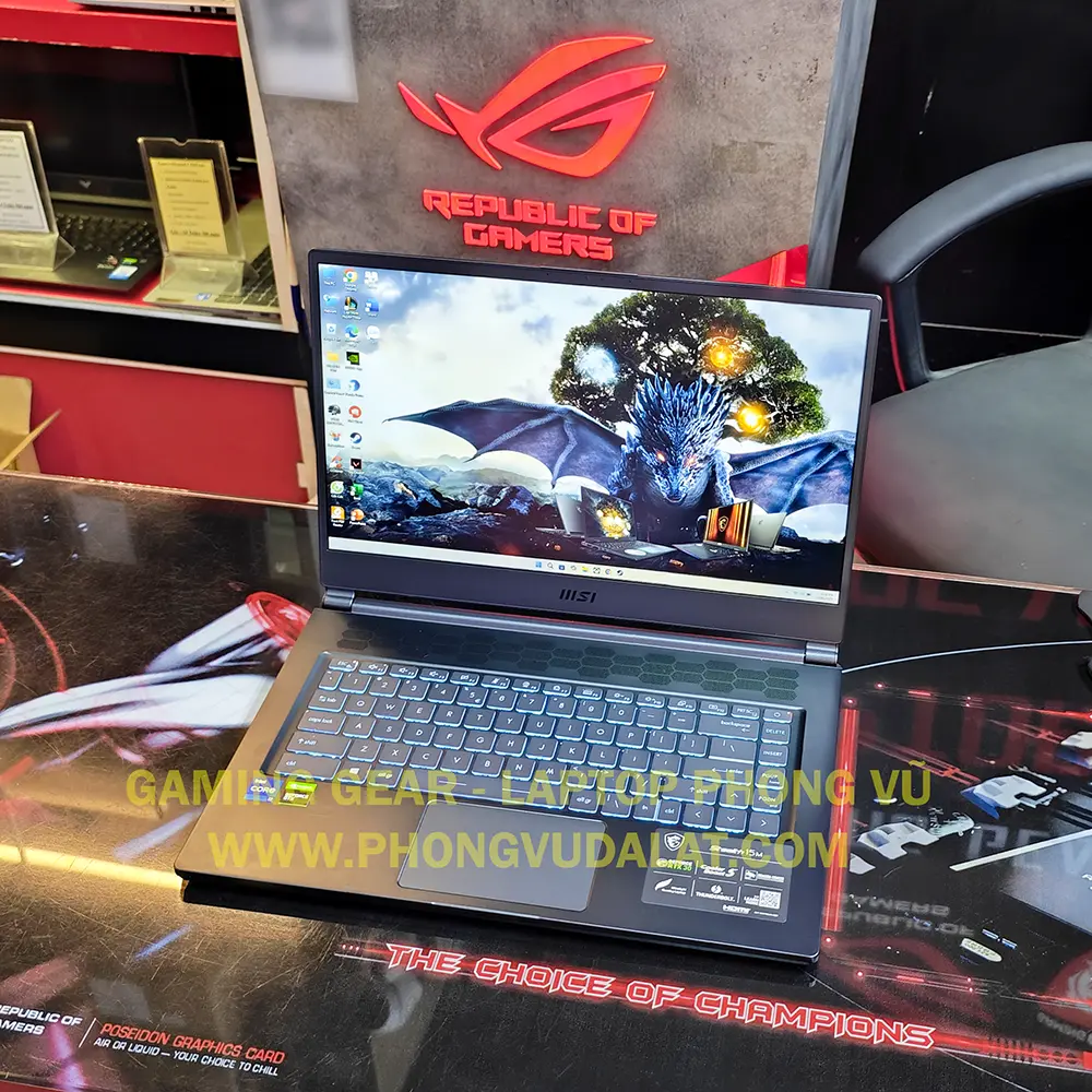 MSI STEALTH 15M | A11UEK-009US | I7-11375H | 16GB D4 | 512GB NVMe | RTX 3060 6GB | 15.6'' FHD 144Hz | VỎ NHÔM | LED PHÍM