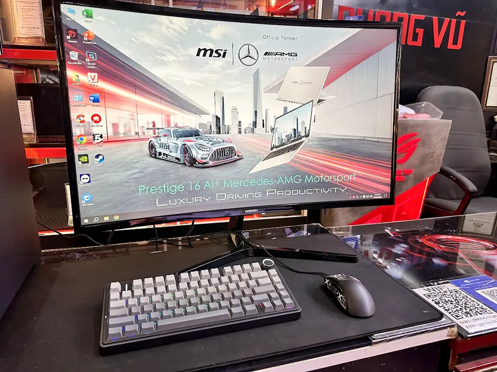 BỘ PC 2ND | AMD RYZEN 5-5500 | MAIN MSI B450M | TẢN NHIỆT CR-1000 | RAM 16GB RGB | 512GB SSD NVMe | RTX 3050 6GB | CASE AIGO C218M | MÀN HÌNH CONG 32'' SAMSUNG 144Hz