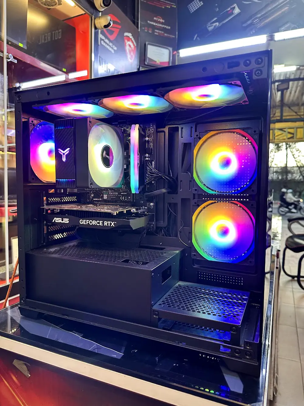 BỘ PC 2ND | AMD RYZEN 5-5500 | MAIN MSI B450M | TẢN NHIỆT CR-1000 | RAM 16GB RGB | 512GB SSD NVMe | RTX 3050 6GB | CASE AIGO C218M | MÀN HÌNH CONG 32'' SAMSUNG 144Hz