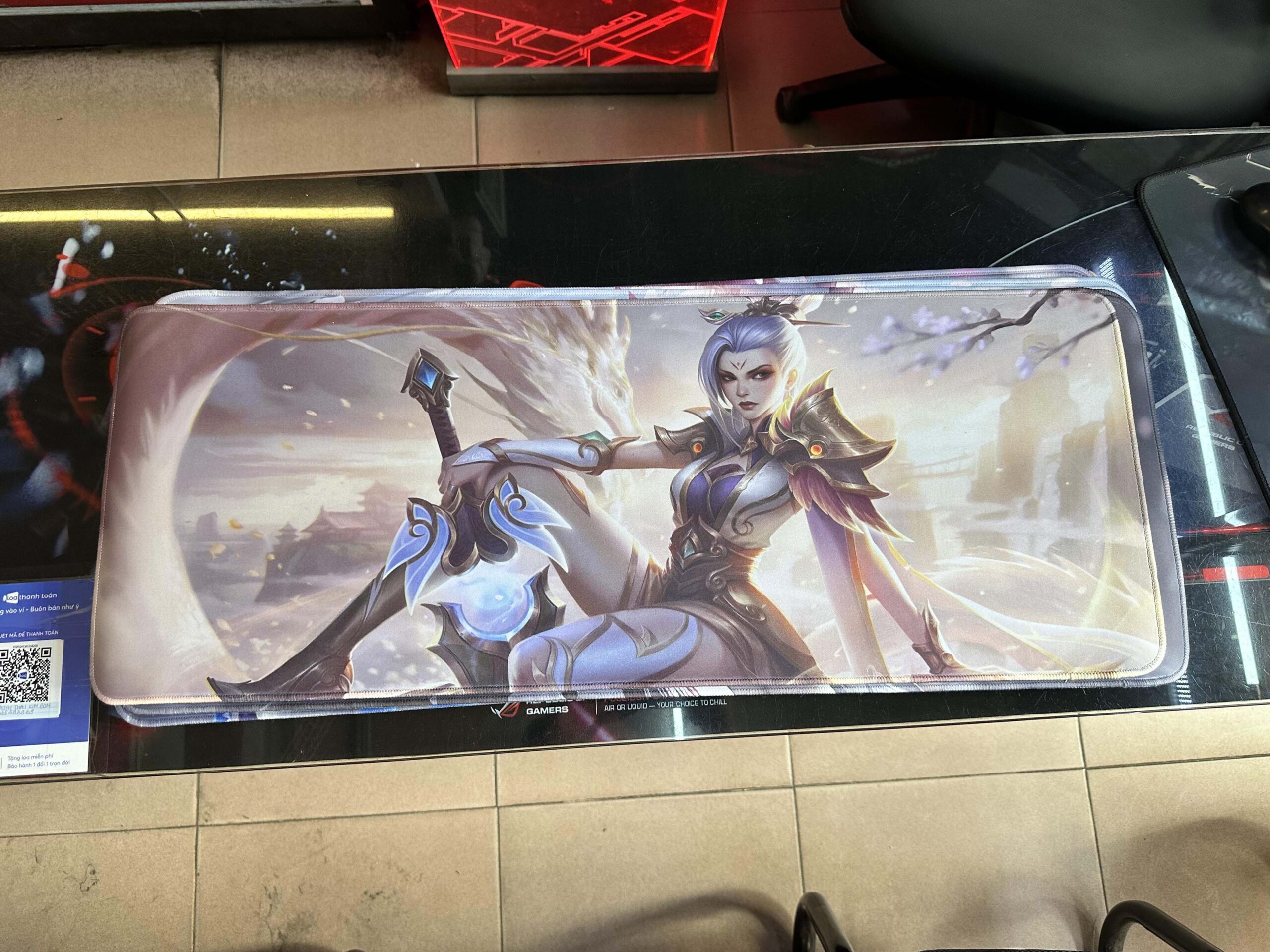 Mẫu 10 - Lót chuột Liên Minh – Riven 80cm x 30cm