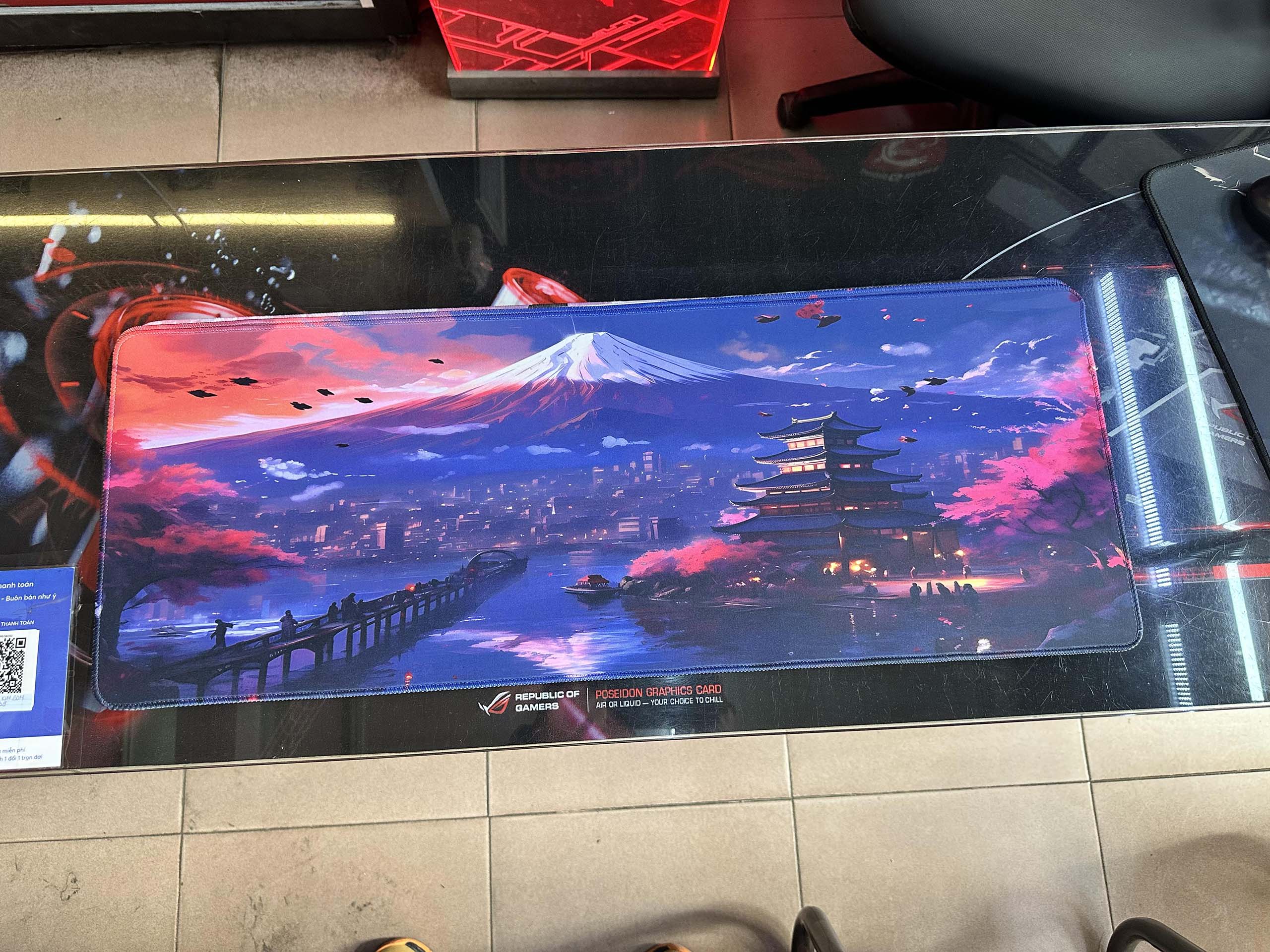 Mẫu 02 - Lót chuột Núi Phú Sĩ 80cm x 30cm