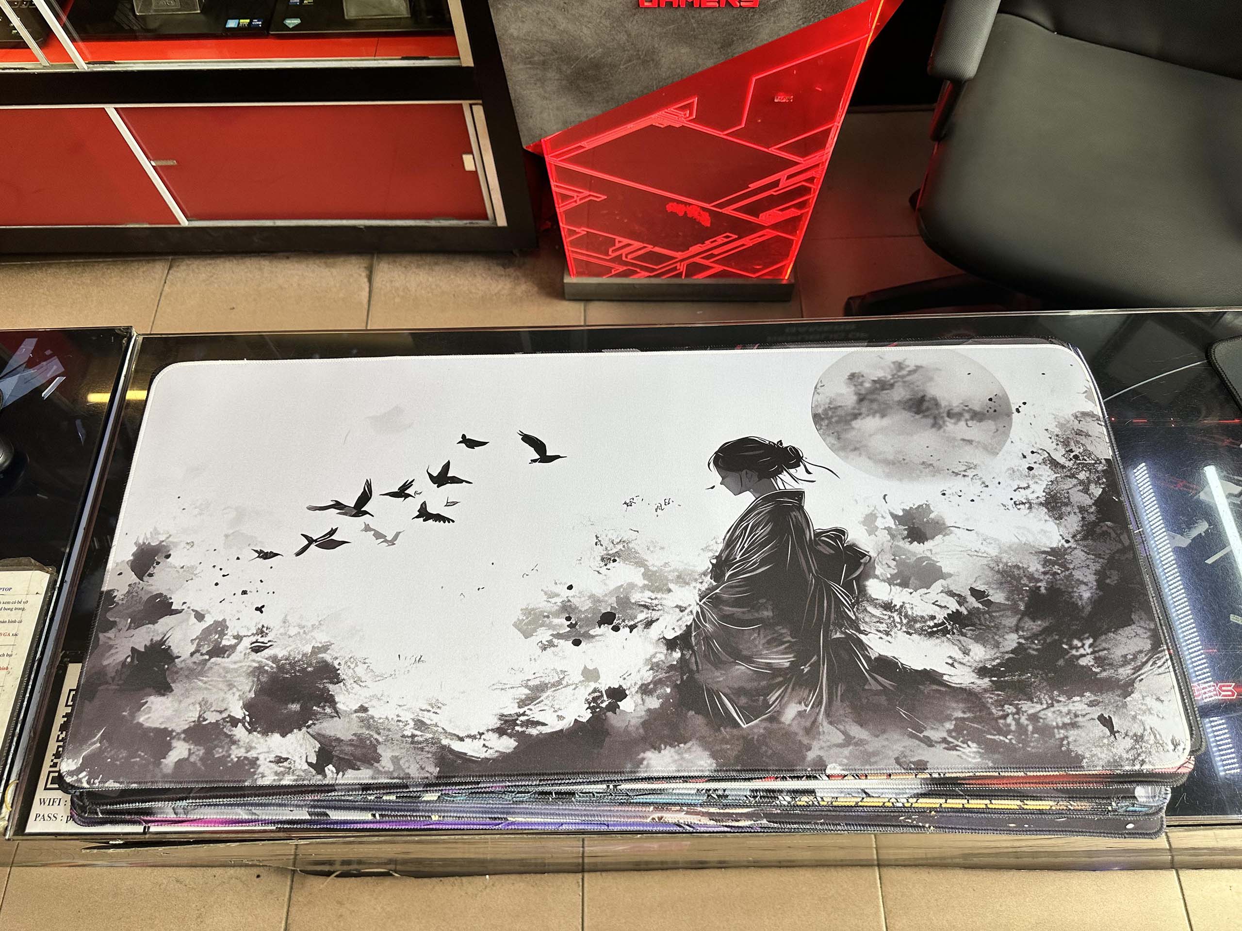 Mẫu 09 - Lót chuột phong cảnh – Mây họa 04 90cm x 40cm