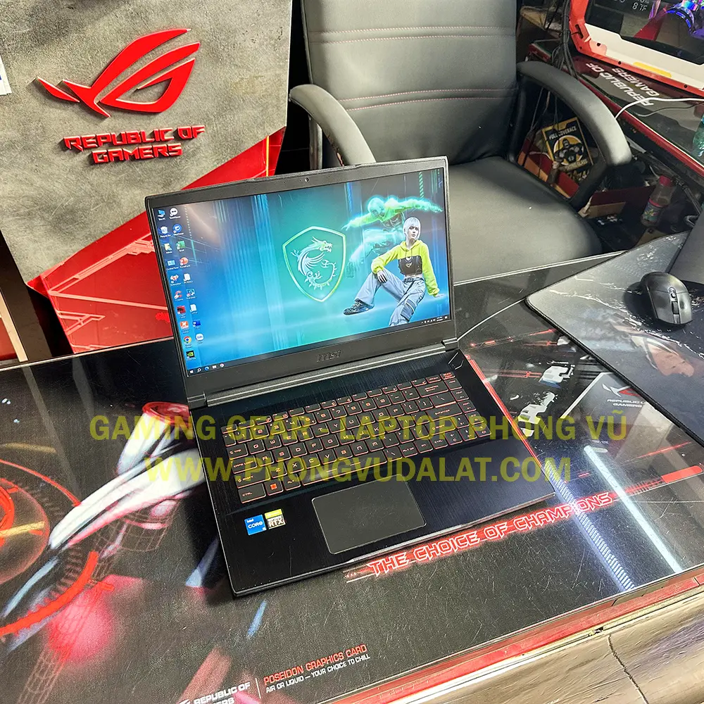 MSI GF63 THIN 11UD-649VN | I5-11400H | 16GB D4 | 256GB NVMe | HDD 640GB | RTX 3050Ti 4GB | 15.6'' FHD | VỎ NHÔM | LED PHÍM