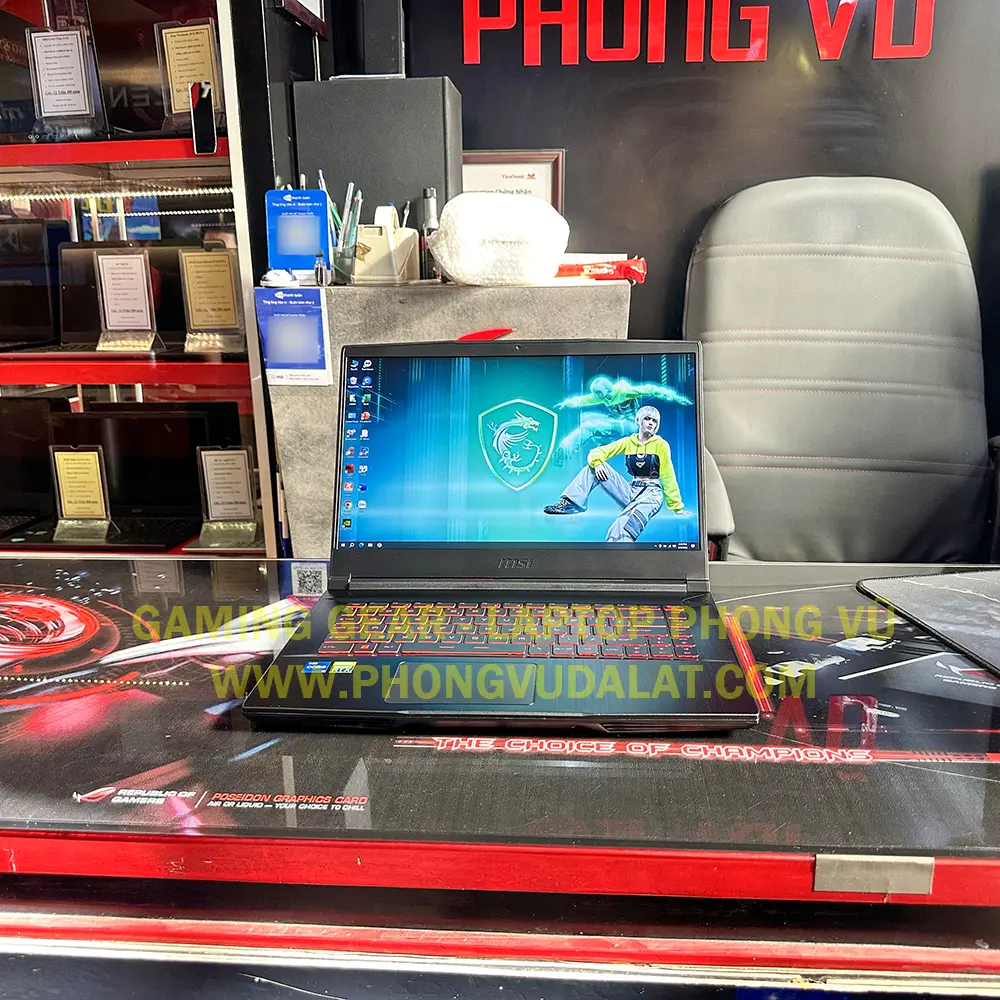 MSI GF63 THIN 11UD-649VN | I5-11400H | 16GB D4 | 256GB NVMe | HDD 640GB | RTX 3050Ti 4GB | 15.6'' FHD | VỎ NHÔM | LED PHÍM
