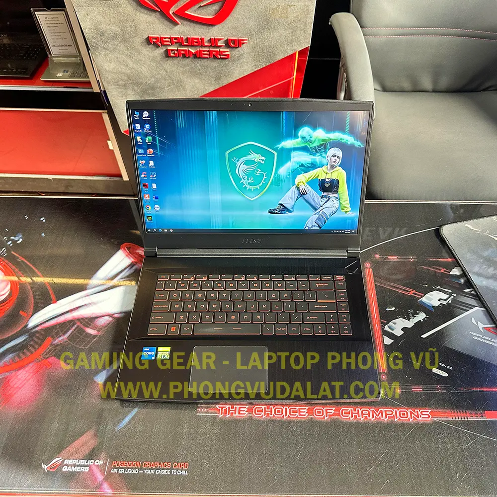 MSI GF63 THIN 11UD-649VN | I5-11400H | 16GB D4 | 256GB NVMe | HDD 640GB | RTX 3050Ti 4GB | 15.6'' FHD | VỎ NHÔM | LED PHÍM