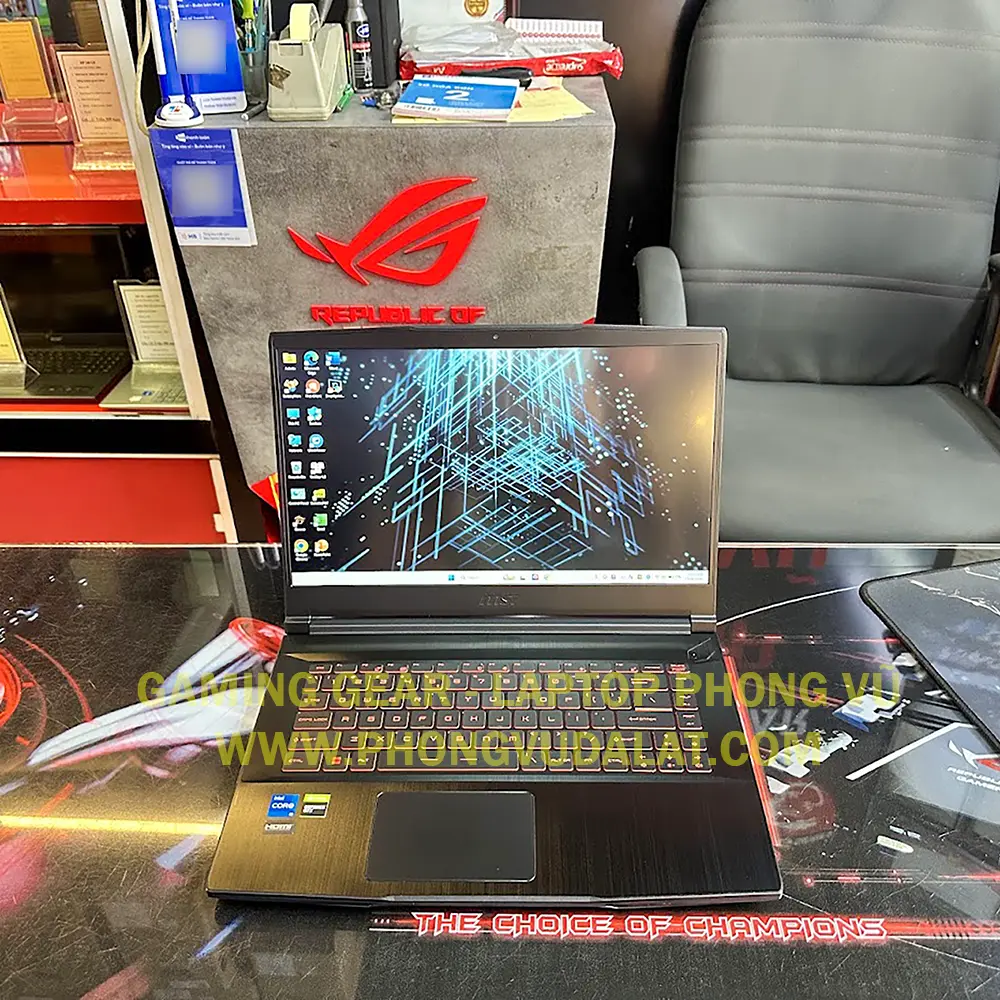MSI GF63 THIN 11SC-665VN | I5-11400H | 8GB D4 | 512GB NVMe | GTX 1650 4GB | 15.6'' FHD 144Hz | VỎ NHÔM | LED PHÍM