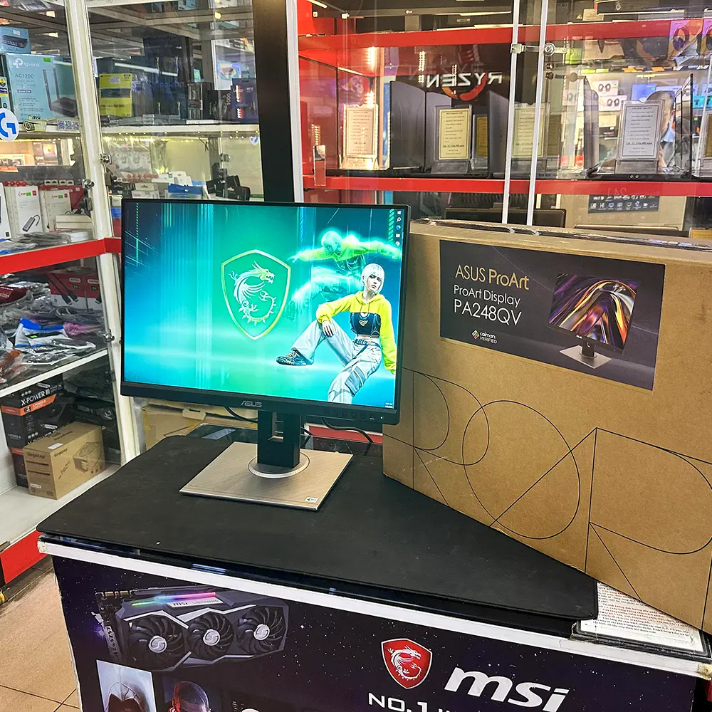 MÀN HÌNH 2ND CHUYÊN ĐỒ HỌA ASUS PROART PA248QV | 24'' FULL HD 75Hz | DP | HDMI | VGA | USB-A | LIKENEW