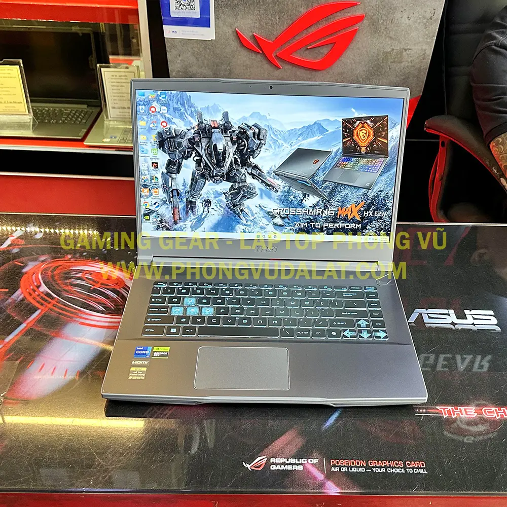 Msi Gaming Thin 15 B13UC 1411VN | I7-13620H |16GB D4 | 512GB NVME | RTX 3050 4G | 15.6 FHD 144Hz | LED PHÍM XANH | COSMOS GRAY
