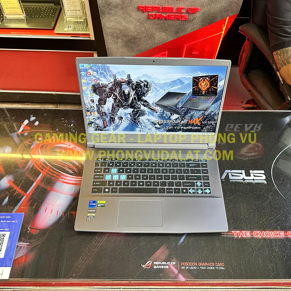 Msi Gaming Thin 15 B13UC 1411VN | I7-13620H |16GB D4 | 512GB NVME | RTX 3050 4G | 15.6 FHD 144Hz | LED PHÍM XANH | COSMOS GRAY