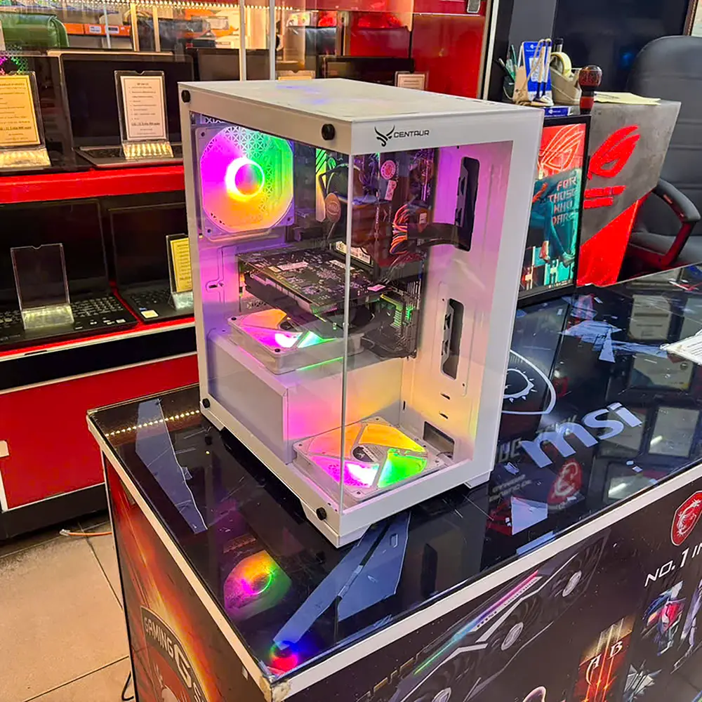 CASE PC 2ND CORE I5-11400F | MAIN B560 | RAM 8GB D4 | SSD 256GB NVMe | PSU 500W | VGA GTX 1050TI 4GB | CASE CENTAUR LUMIX WHITE