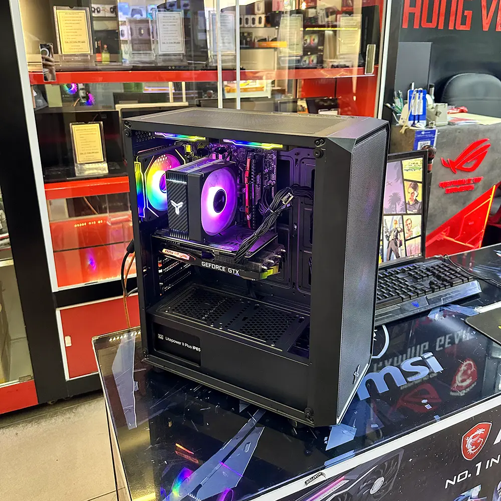 CASE PC 2ND | INTEL CORE I3-12100F | MAIN B760 | TẢN CR-1000 EVO | RAM 16GB D4 | SSD 256GB NVMe | NGUỒN 500W | VGA GTX 1660 SUPER 6GB | XIGMATEK DOU X 3F