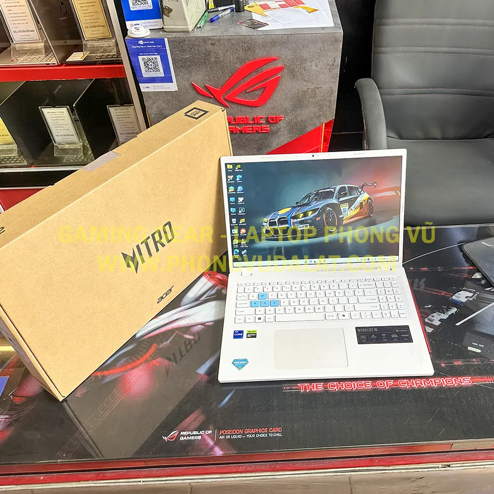 ACER NITRO LITE 16 71G | CORE I7-13620H | 16GB D5 | 512GB NVMe | RTX 4050 6GB | 16.0'' WUXGA 180Hz | LED PHÍM | LIKENEW | FULLBOX