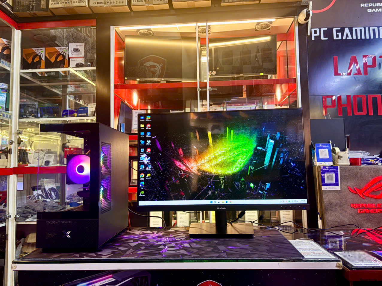 BỘ PC 2ND CORE I5-14400F | MAIN B760M | RAM 16GB RGB | SSD 512GB | VGA RTX 3050 6GB | NGUỒN 650W | CASE XIGMATEK ALPHARD M 3GF | MÀN VIEWSONIC 32'' 75Hz