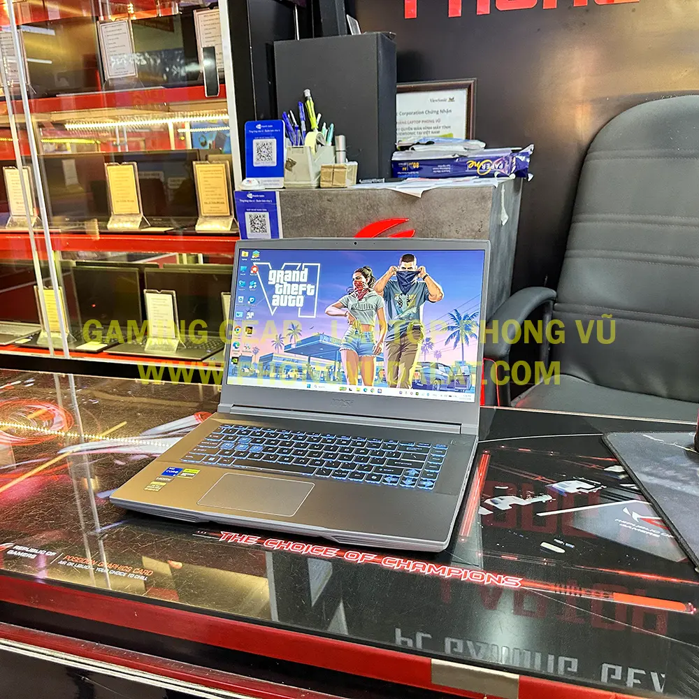 MSI GAMING THIN 15 B13UCX 280VN | I5-13420H |16GB D4 | 512GB NVME | RTX 2050 4G | 15.6 FHD 144Hz | LED PHÍM XANH | COSMOS GRAY