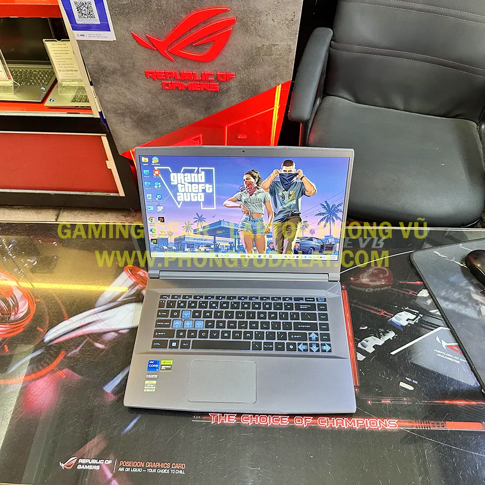 MSI GAMING THIN 15 B13UCX 280VN | I5-13420H |16GB D4 | 512GB NVME | RTX 2050 4G | 15.6 FHD 144Hz | LED PHÍM XANH | COSMOS GRAY