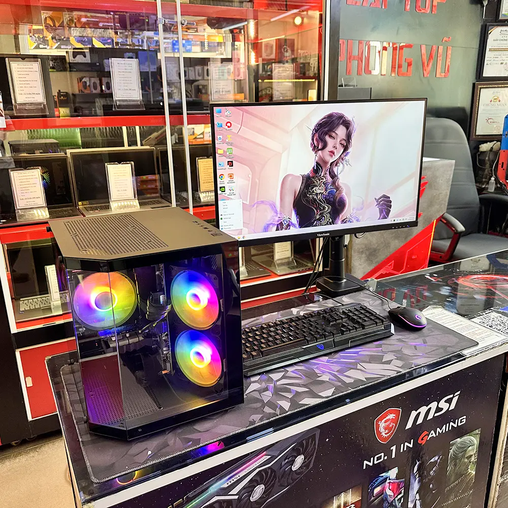 CASE PC 2ND CORE I5-12400F | MAIN B760M | RAM 16GB D4 | SSD 512GB NVMe | VGA RTX 3050 6GB | NGUỒN 650W | CASE VSP X8 BLACK